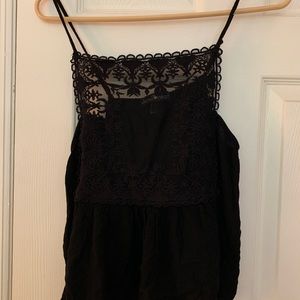 Black lace tank